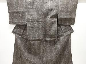 大正ロマン　更紗模様手織り真綿小千谷紬単衣着物